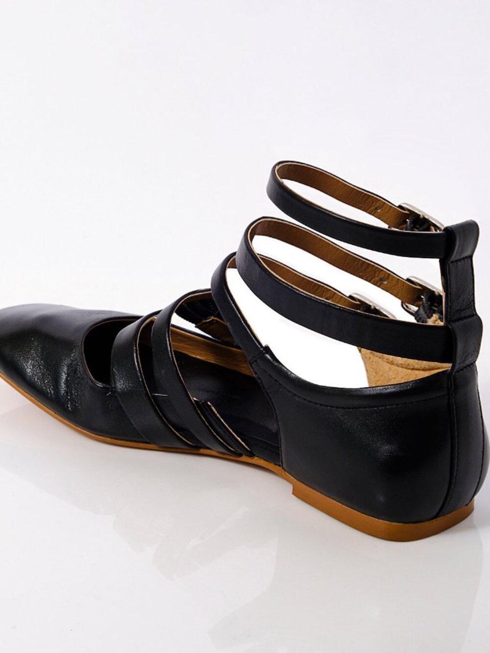 FREE PEOPLE Hart Buckle Flats / Black - Picture 6 of 12